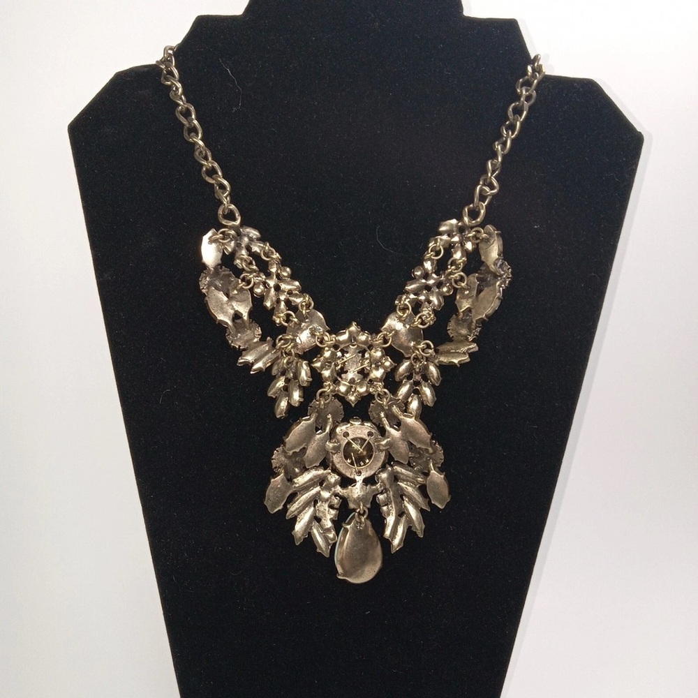 Elegant Multicolor Rhinestone Statement Necklace - image 3